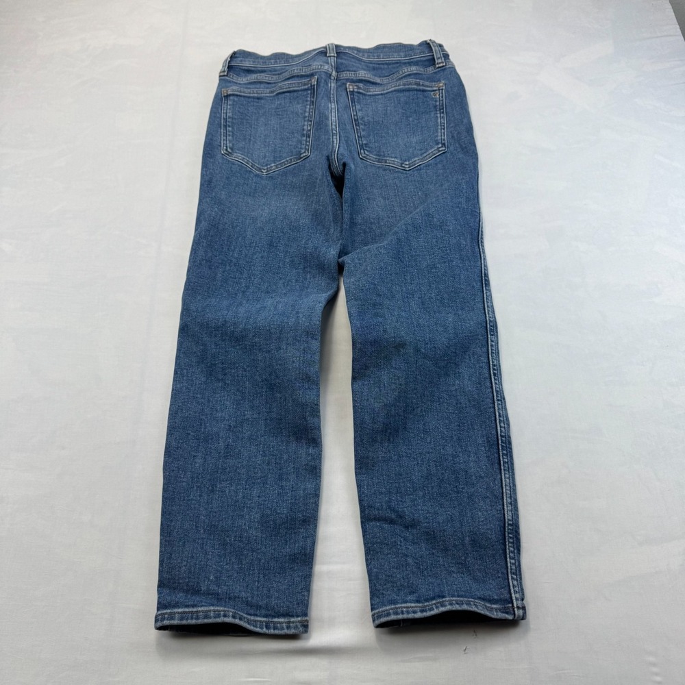 Madewell Jeans Womens 27P Blue Denim Mid-Rise Stovepipe Stretch Straight Leg - Picture 2 of 6